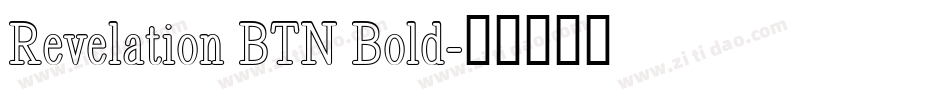 Revelation BTN Bold字体转换